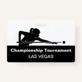 Las Vegas Billiards Budget Event Badge Male Female (Dos)