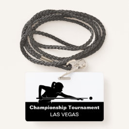 Las Vegas Billiards Budget Event Badge Male Female