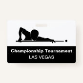 Las Vegas Billiards Budget Event Badge Male Female (Devant)