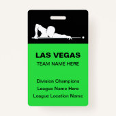 Las Vegas Billiards Theme Bulk Team Name Badges (Devant)