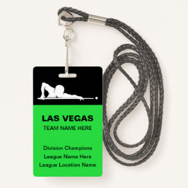Las Vegas Billiards Theme Bulk Team Name Badges