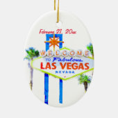 Las Vegas Birthday 21 Keramisch Ornament (Achterkant)