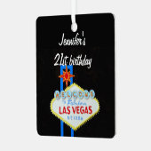 Las Vegas Birthday 21 Pendant Ceramic Ornament (Voorkant links)