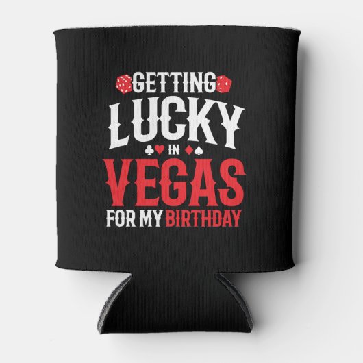 Las Vegas Birthday - Getting Lucky in Vegas Blikjeskoeler (Voorkant)