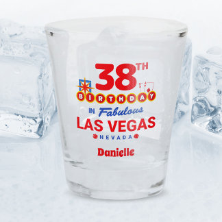 Las Vegas Birthday Party - 38th Birthday Shot Glas