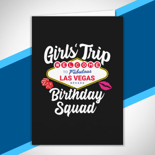 Las Vegas Birthday Party - Girls Trip Bday Squad Kaart