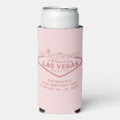 Las Vegas Birthday Trip Pink Personalized Favor (Seltzer Voorkant)
