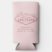 Las Vegas Birthday Trip Pink Personalized Favor (Voorkant)