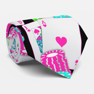 Las Vegas Blackjack Poker Kaarten en Chips Stropdas