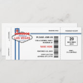 Las Vegas Boarding Pass Invitations (Devant / Derrière)