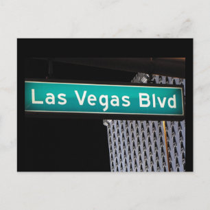 Las Vegas Boulevard Street Sign Briefkaarten
