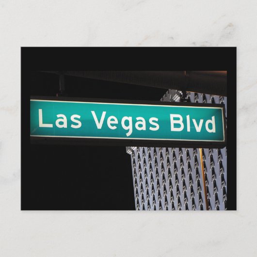 Las Vegas Boulevard Street Sign Briefkaarten (Voorkant)