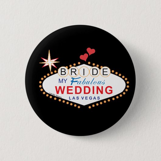 Las Vegas Bride Ronde Button 5,7 Cm (Voorkant)
