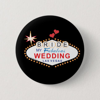 Las Vegas Bride Ronde Button 5,7 Cm