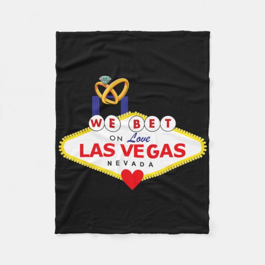 Las Vegas Bruid Bruidegom Matching Douche Huis Fleece Deken (Voorkant)