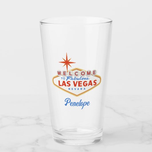 Las Vegas bruidsmeisje Gift Bachelorette Cups Glas (Voorkant)