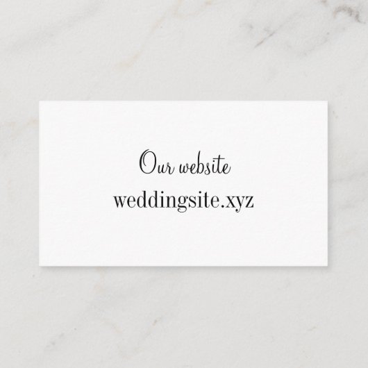 Las Vegas bruiloft bestemming chique behuizing kaa Informatiekaartje (Achterkant)