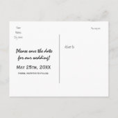 LAS VEGAS BRUILOFT Damask Save the Date Briefkaart (Achterkant)