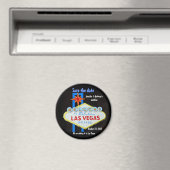 Las Vegas Bruiloft gepersonaliseerd Save the Date Magneet (Insitu (Vaatwasser))