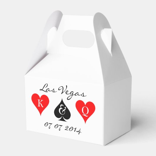 Las Vegas bruiloft gunst doos met monogram pakken Bedankdoosjes (Voorkant Zijde)