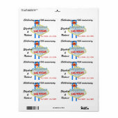 Las Vegas Bruiloft Jubileum Wijnlabels Etiket (Full Sheet)