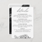 Las Vegas bruiloft kleine verticale details Informatiekaartje (Voorkant / Achterkant)