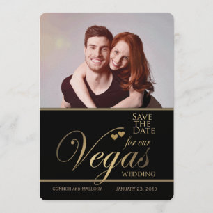 Las Vegas bruiloft save the date sjabloon