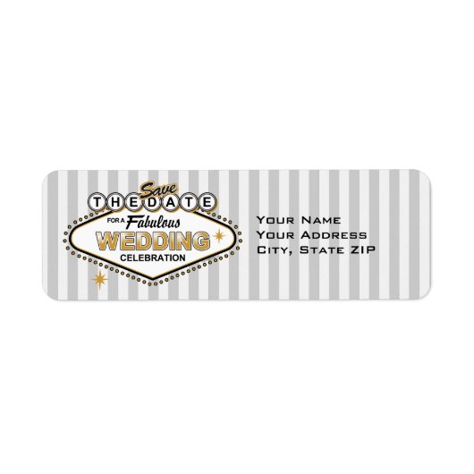 Las Vegas Bruiloft STD Label (Voorkant)