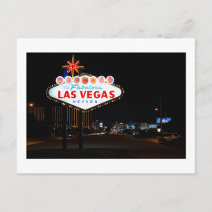 Las Vegas by night Save the Date Card Aankondigingskaart