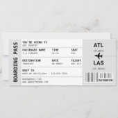 Las Vegas carte d'embarquement bachelorette (Dos)