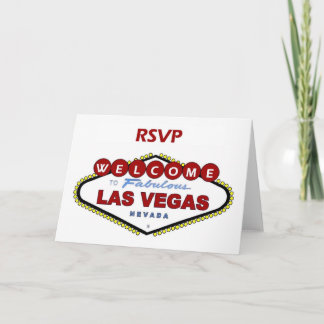 Las Vegas carte RSVP NOUVELLE couleur rouge profon
