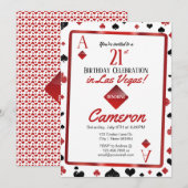 Las Vegas Casino 21e anniversaire | Costume carte (Devant / Derrière)