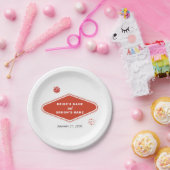 Las Vegas Casino bestemming bruiloft rood wit Papieren Bordje (Feest)