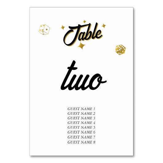 Las Vegas Casino Bestemming Wedding Gold Kaart (Voorkant)