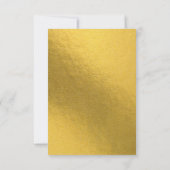 Las Vegas Casino Bestemming Wedding Gold RSVP Kaartje (Achterkant)