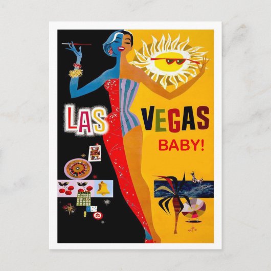 Las Vegas, Casino Collage, briefkaart voor oldtime (Voorkant)