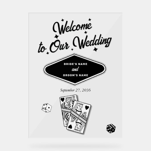 Las Vegas Casino Destination Mariage Noir Blanc (Recto)