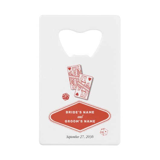 Las Vegas Casino Destination Wedding Red White (Devant)