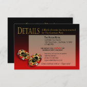 Las Vegas Casino Feestdetails | rood zwart goud Kaart (Voorkant / Achterkant)