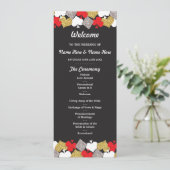 Las Vegas Casino Glitter Cards Huwelijksprogramma Programma (Staand voorkant)