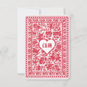 Las Vegas Casino Jouer Carte Mariage RSVP (Dos)