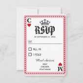 Las Vegas Casino Jouer Carte Mariage RSVP (Devant)