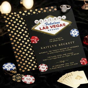 Las Vegas Casino Nacht Bachelorette Feestje Kaart