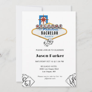 Las Vegas Casino Nacht Vrijgezellenfeest Kaart