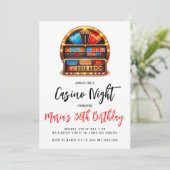 Las Vegas Casino Nuit Anniversaire Fête Invitation (Debout devant)