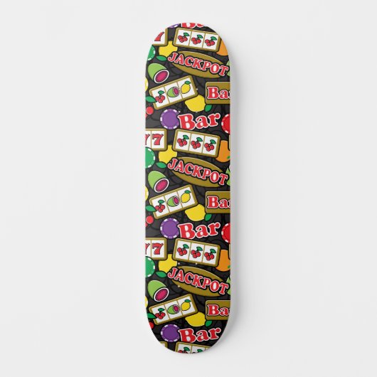 Las Vegas Casino Pattern Skateboard (Voorkant)