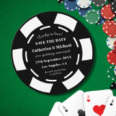 Las Vegas Casino Poker Chip Bruiloft Save The Date