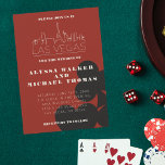 Las Vegas Casino Skyline Faire-part de mariage<br><div class="desc">Un faire-part de mariage moderne et amusant pour invitation vos invités à votre événement à Las Vegas! Cette invitation comprend graphite noir gras de carte à jouer carte graphiques, un rendu moderne de la ligne d'horizon de Las Vegas, ainsi que des polices et du texte entièrement personnalisables sur arrière -...</div>