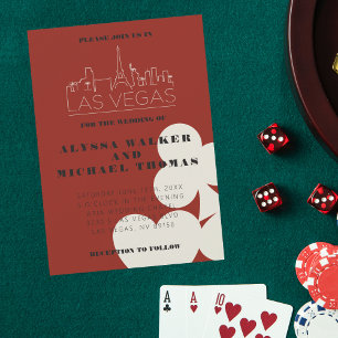 Las Vegas Casino Skyline Huwelijksuitnodiging Kaart