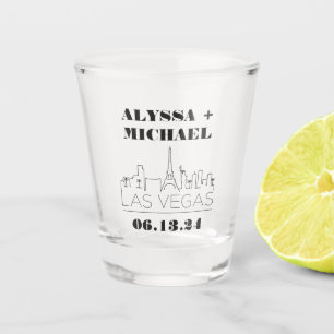 Las Vegas Casino Skyline Wedding Favoriet Shot Glas